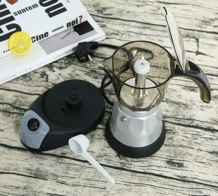 220V 480W 3 tasses électrique thé cafetière Pot Cafetera Machine moka amovible café cuisine outil bureau à domicile