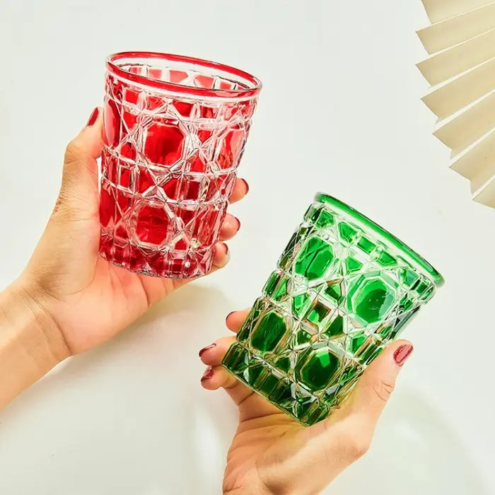 Verre à whisky en cristal coloré de Style européen