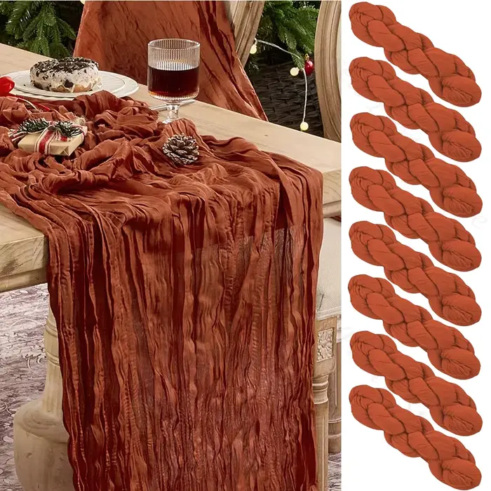 Chemin de Table en tissu de fromage en terre cuite