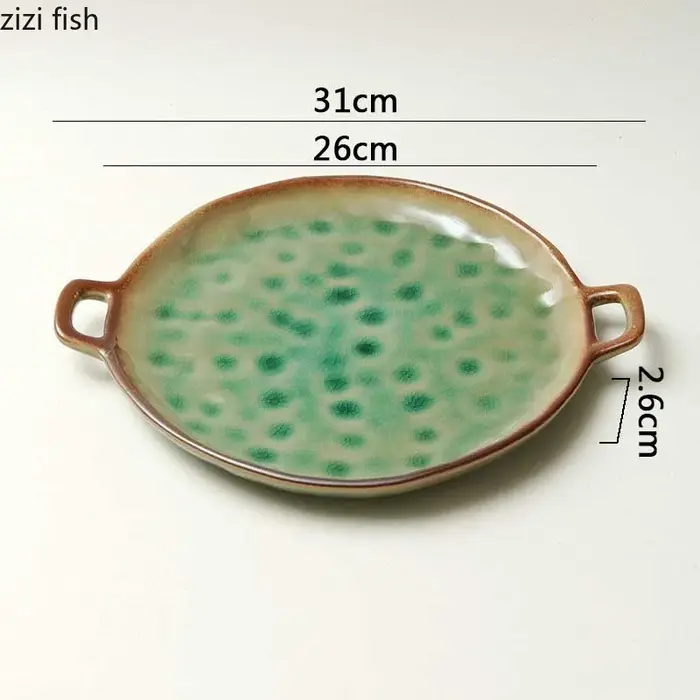 Assiette en céramique à double anse