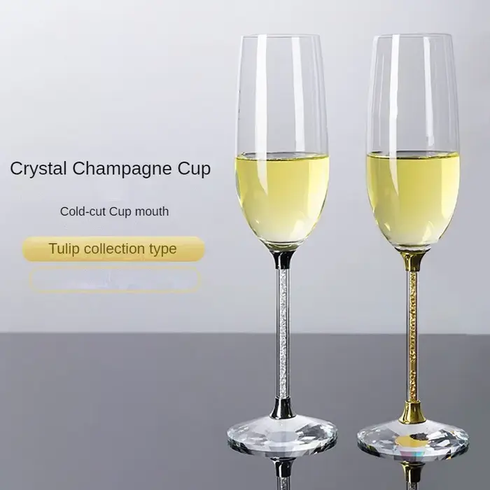 Ensemble de tasses à Champagne en cristal de diamant européen