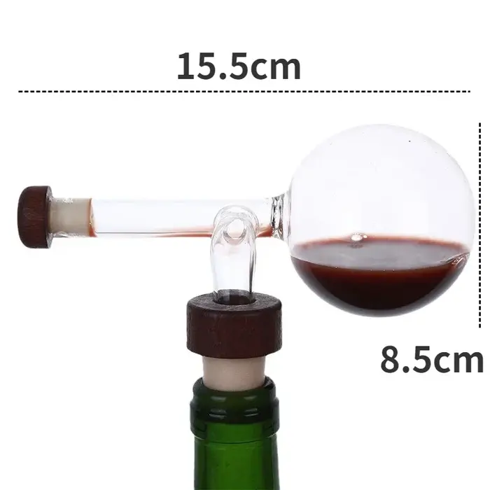 Aérateur de vin rouge Transparent rond/en forme de pêche