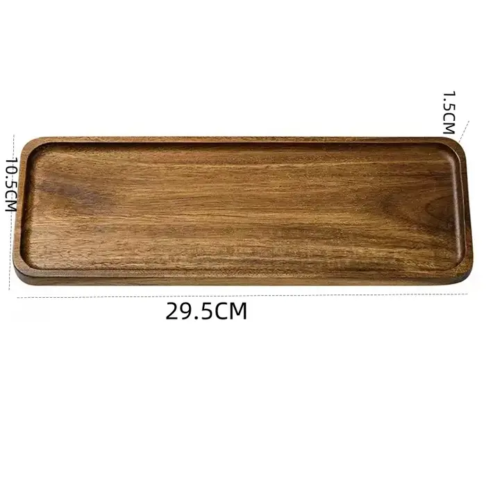 Plateau rectangulaire en bois naturel pour fruits