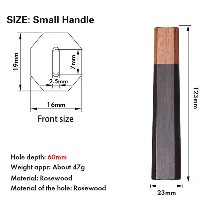 Couteau de cuisine de style japonais avec manche ergonomique naturel antidérapant pour couteaux de c