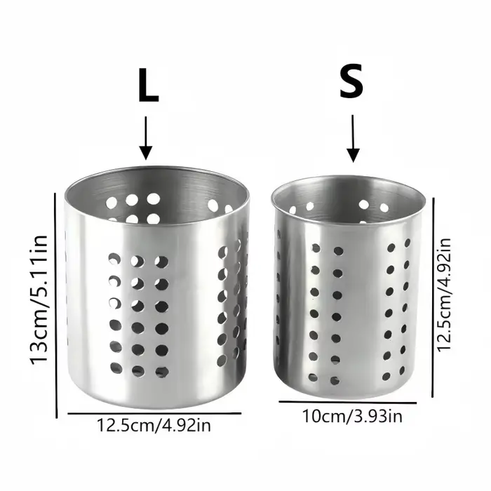 Boîte de rangement pour baguettes et couverts en acier inoxydable