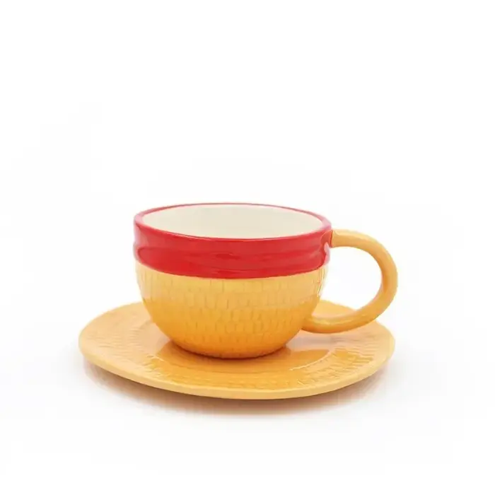 Tasse à café Anime créative en forme de chapeau des trois frères, tasse à café en céramique, Luffy Z