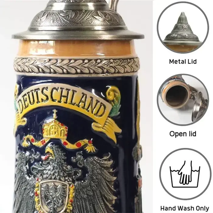 Tasse de bière allemande créative Stein 600ml grande capacité tasses