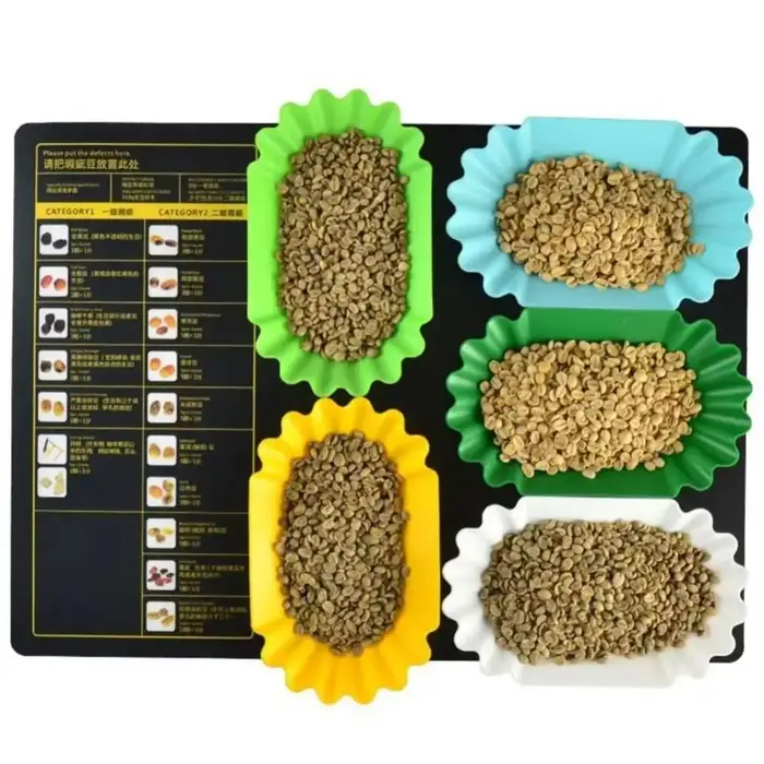 Plateau à grains de café en plastique ovale réutilisable