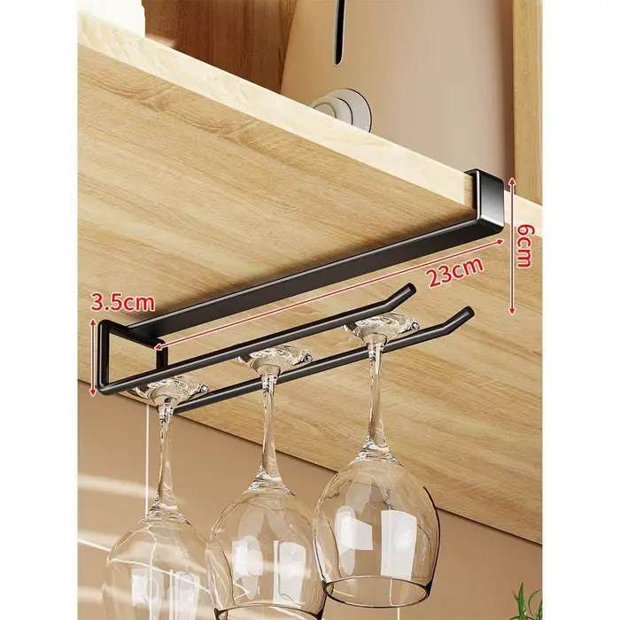 HeMu – support de rangement de cuisine sous l'armoire, sans perçage, support à gobelets suspendu, su