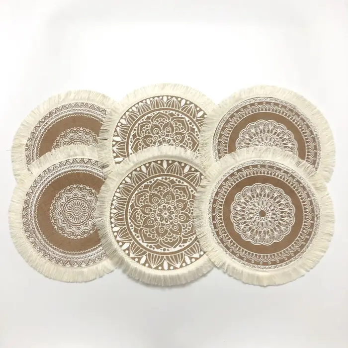Napperons tissés en Jute Vintage naturel
