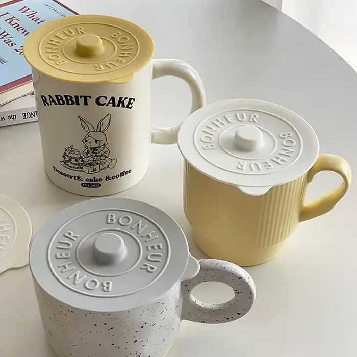 Couvercle de tasse en verre en Silicone, 1 pièce, couvercle de protection d'étanchéité, conservation