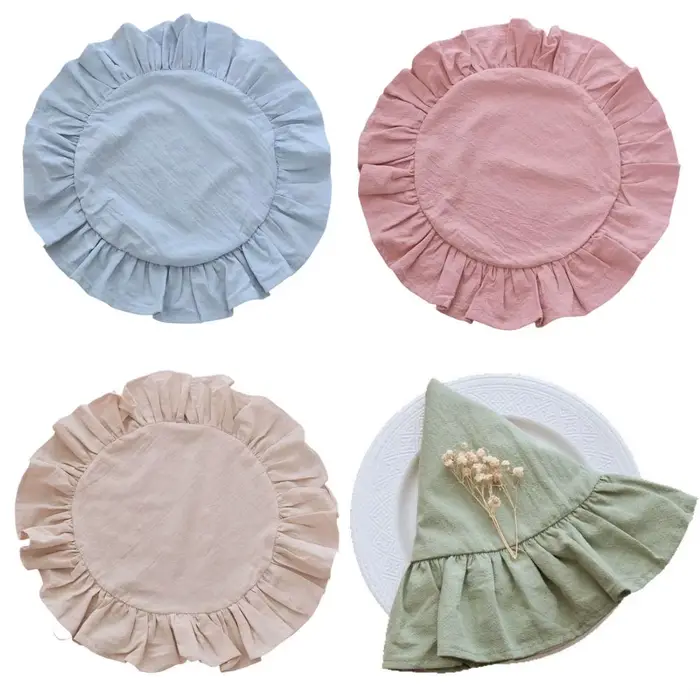 Set de table rustique, couleur unie