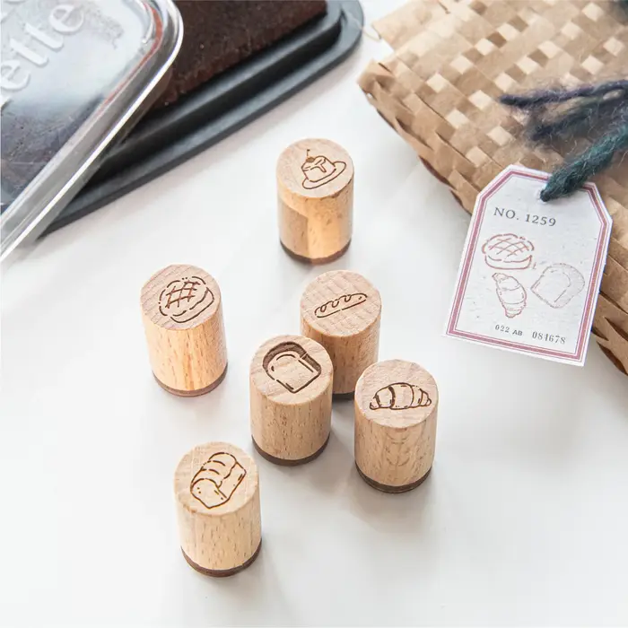 Mini tampons en bois au Design de café