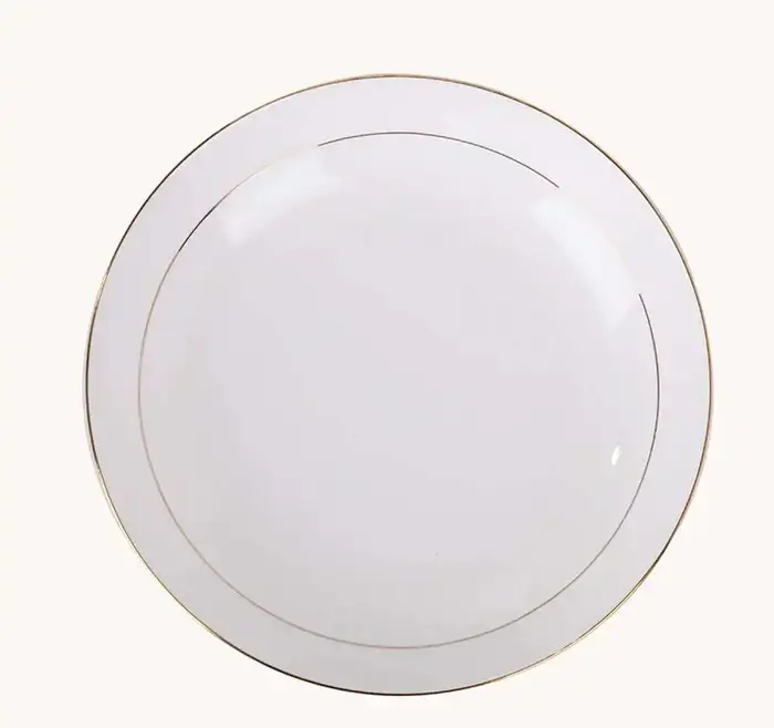 Assiette à manger en céramique Sophia China Gold Border