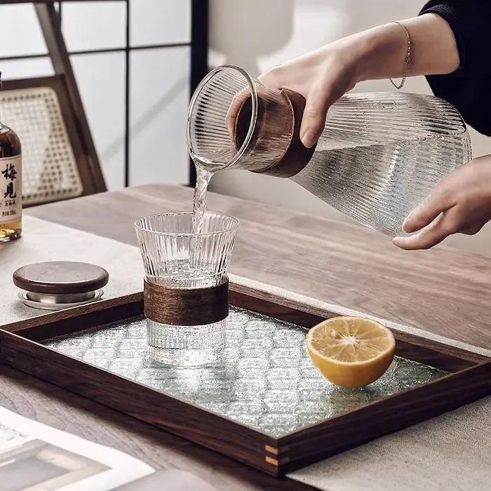 Pichet d'eau froide en verre de Style japonais