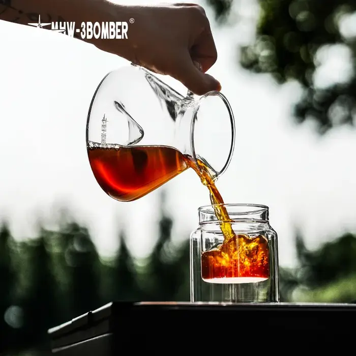 3BOMBER Hill Cafetière infusée à la main avec ustensiles