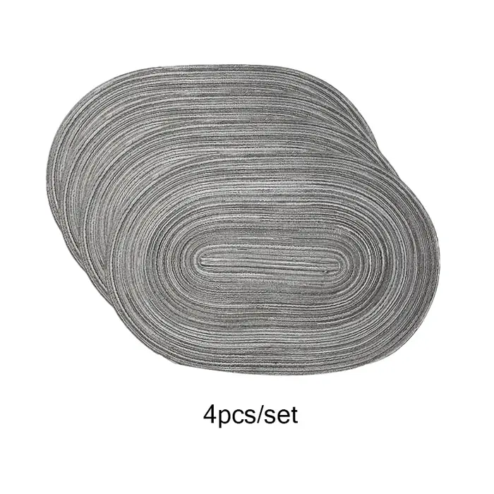 Ensemble de 4 sets de table ovales beiges