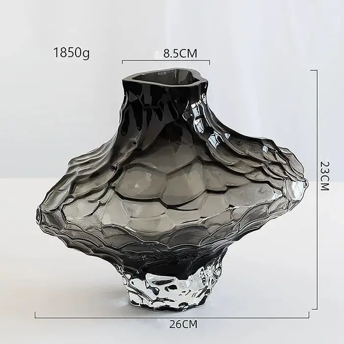 Vase en verre nordique Transparent