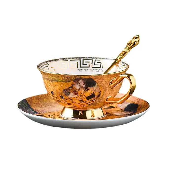 Klimt Kd'appareils Sophia-Ensemble de tasses à café en porcelaine de Chine