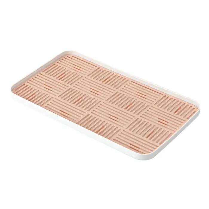 Égouttoir à vaisselle détachable à double couche avec grille de drainage
