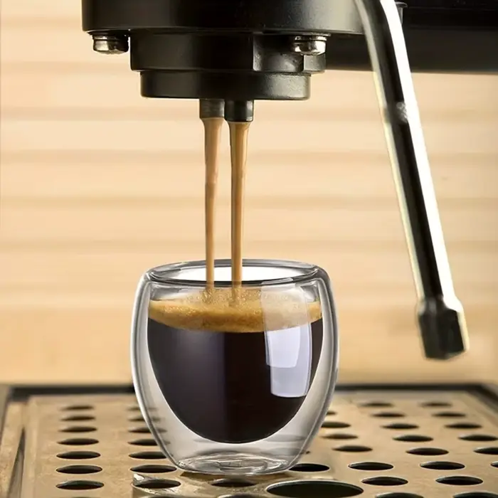 Tasses à expresso en verre transparent isolées à double paroi, 80/250/450ml, parfaites pour le thé, 