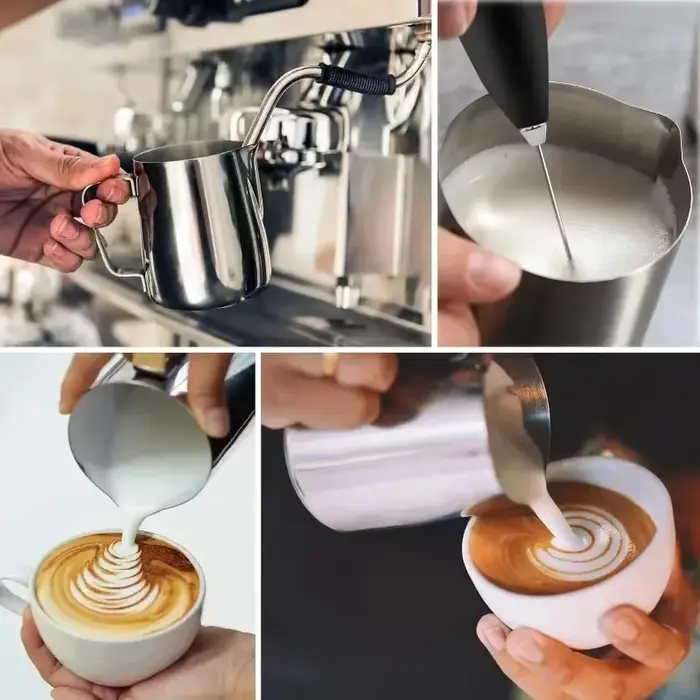 Pichet à café et lait en acier inoxydable