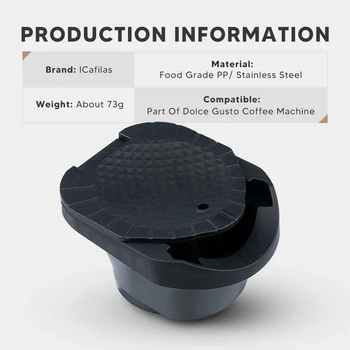 Icafilas-Adaptateur réutilisable pour Dolce Gusto, Capsule de café, Capsule de café expresso, Holdervip, Maker Piccolo XS