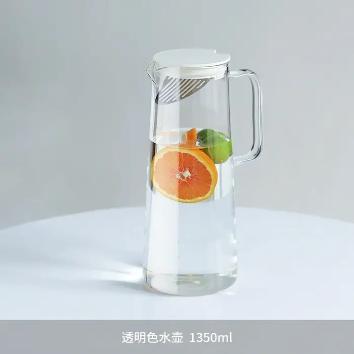 Pichet en verre de 1, 8 l avec couvercle