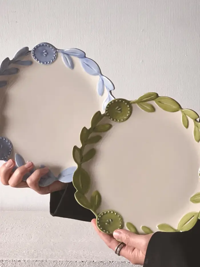 8 pouces rétro fruits assiette peu profonde