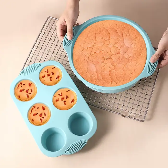 Ensemble de moules de cuisson de gâteaux en Silicone, résistant aux hautes températures, plaque de c