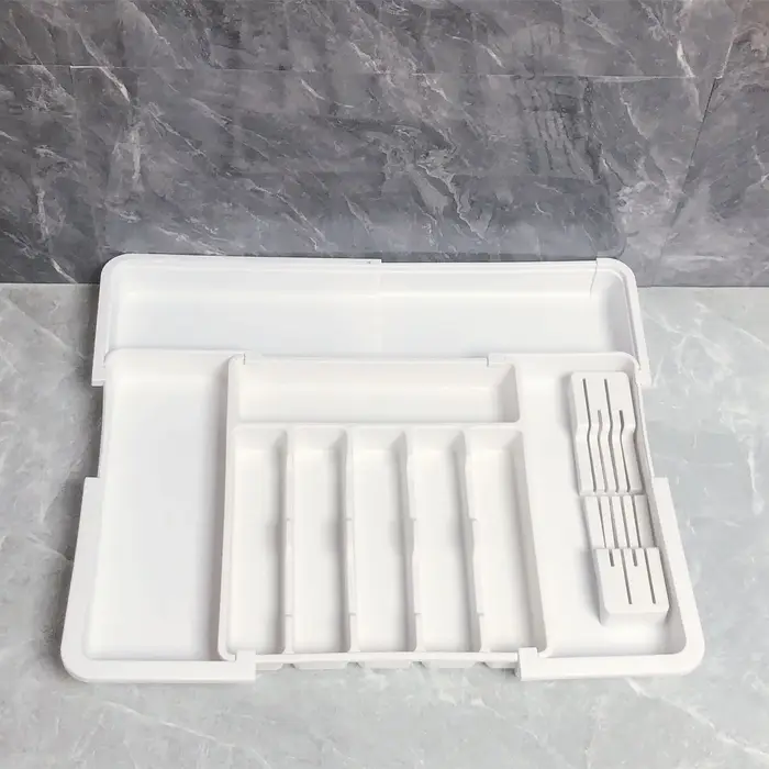 Organisateur de tiroir à couverts extensible et réglable, plateau de rangement pour ustensiles de cu