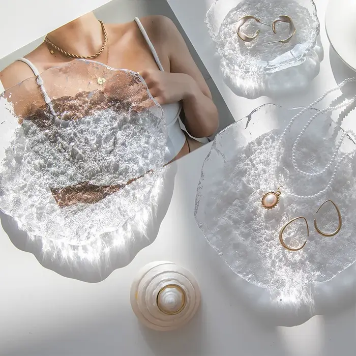 Plateaux décoratifs en verre