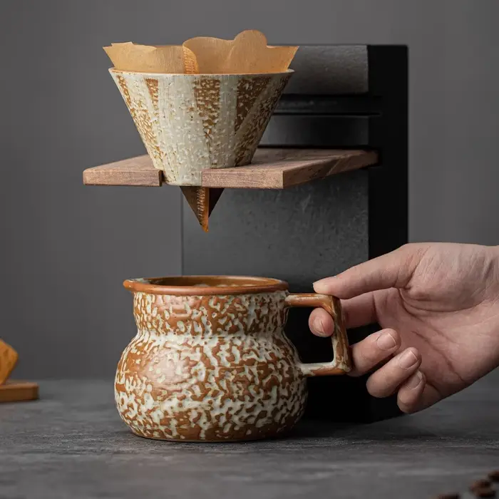 Tasse à café nouvelle mode exquise haut sens Style rétro infusé à la main