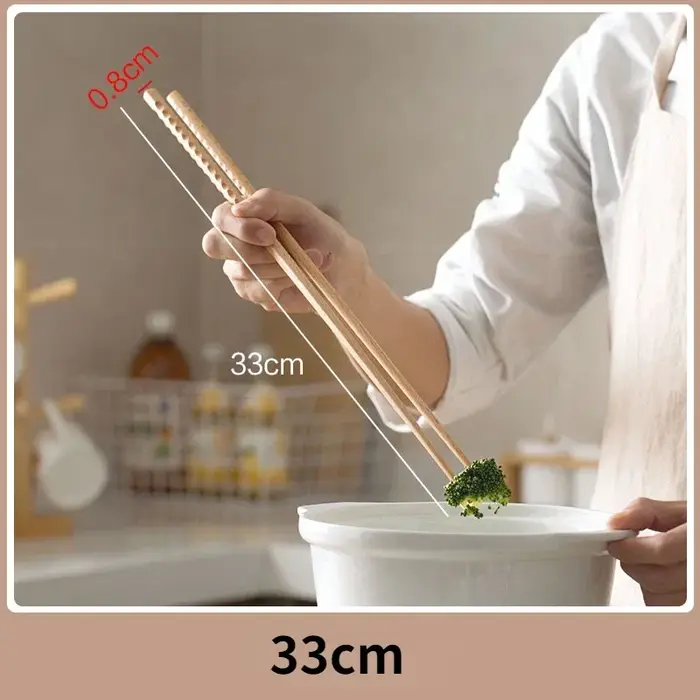 Baguettes japonaises Extra longues en bois de hêtre poli