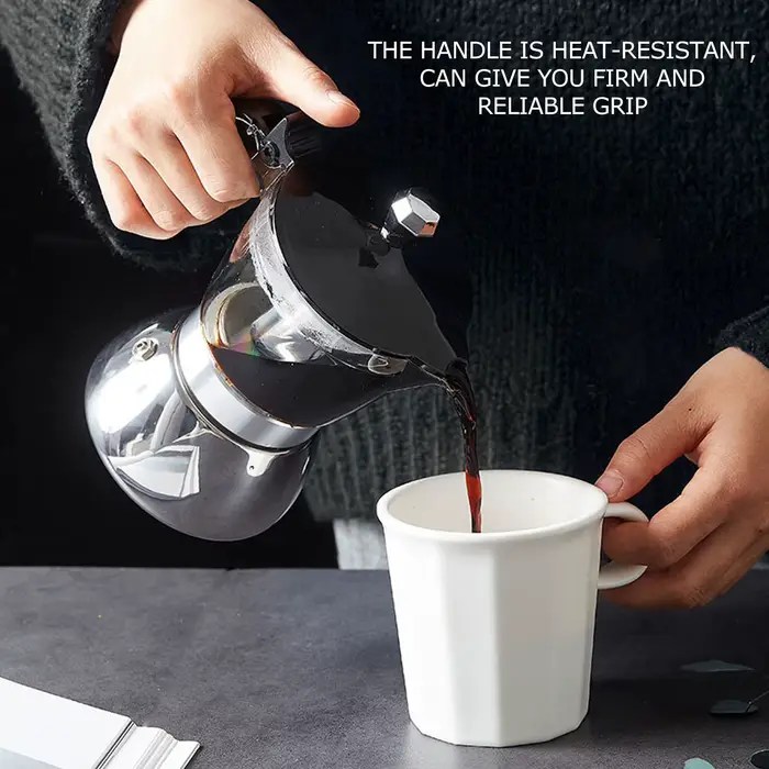 Machine à café italienne en acier inoxydable
