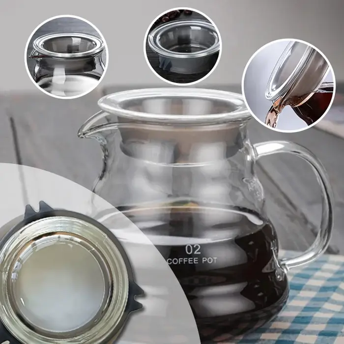Couvercle de cafetière en verre en forme de nuage