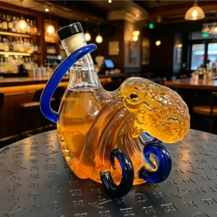 Carafe à whisky en verre en forme de pieuvre
