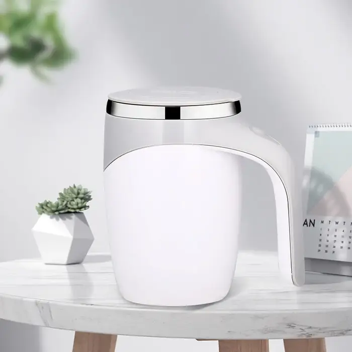 Tasse magnétique rotative électrique en acier inoxydable