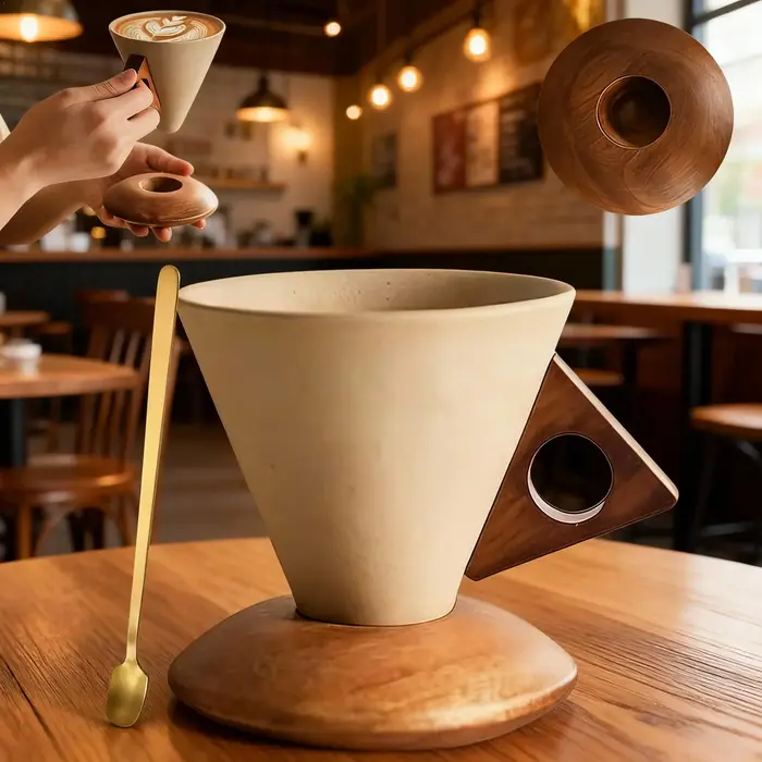 Ensemble de tasses à café en céramique vintage