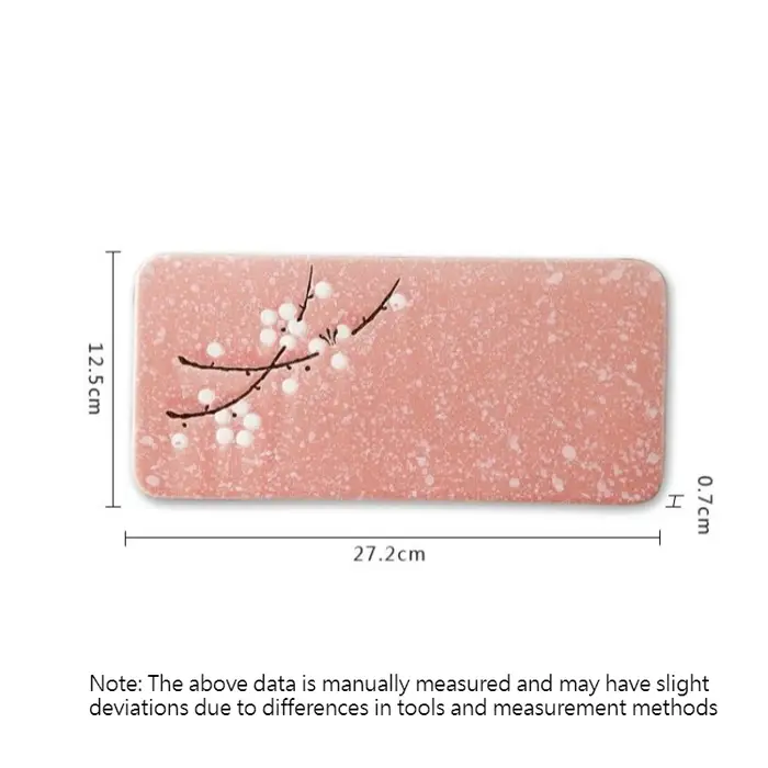Assiettes rectangulaires en céramique de style japonais