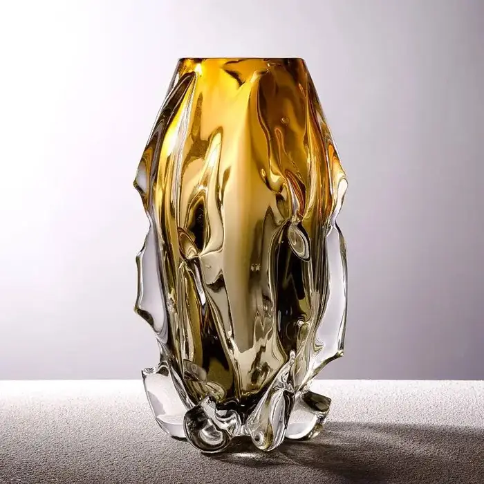 Vase en verre de cristal créatif de luxe léger
