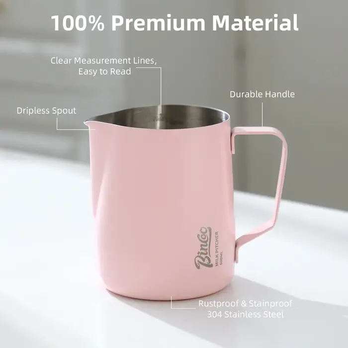 BINCOO 350/600ML pichet à mousser le café