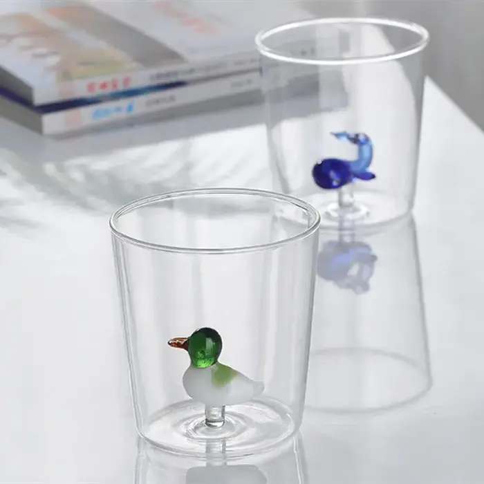 Tasse en Verre 3D en Forme d'Animal de Dessin Animé