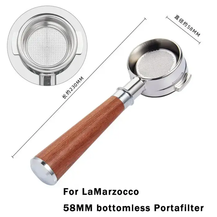 Porte-filtre à café sans fond de 58mm pour La Marzocco