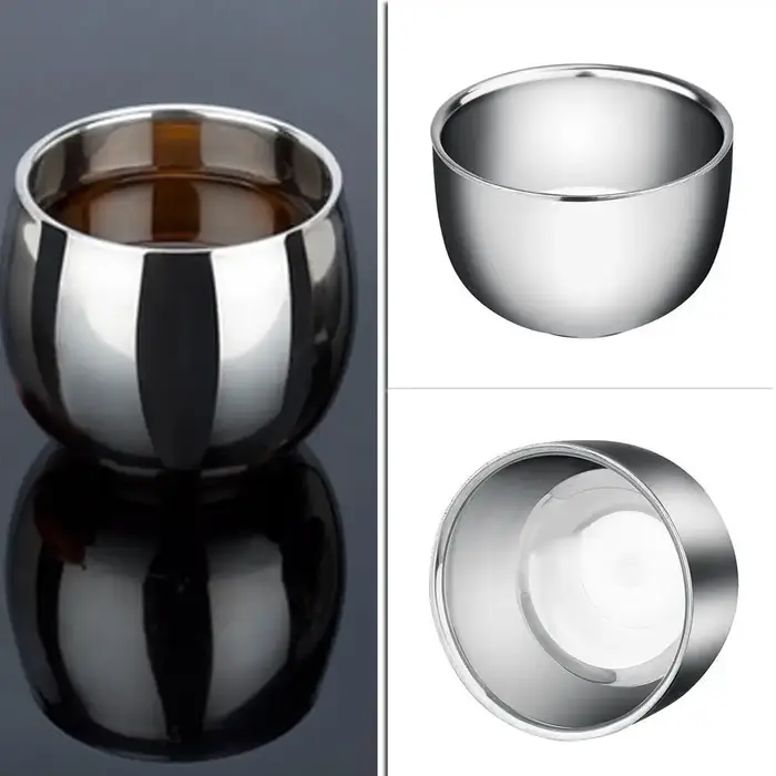 Tasse à double paroi en acier inoxydable