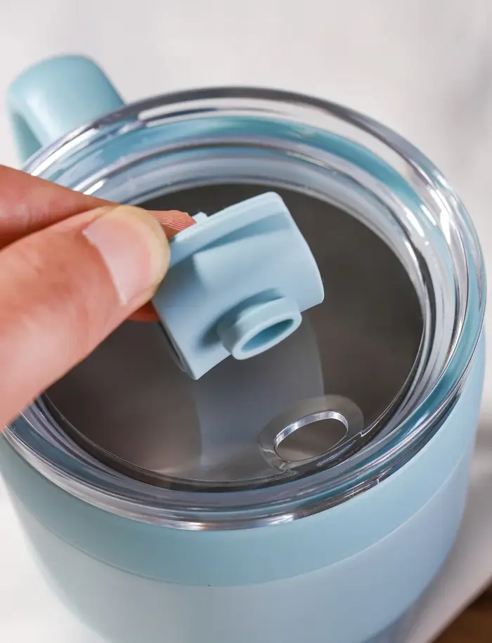 Tasse à café avec paille en acier inoxydable