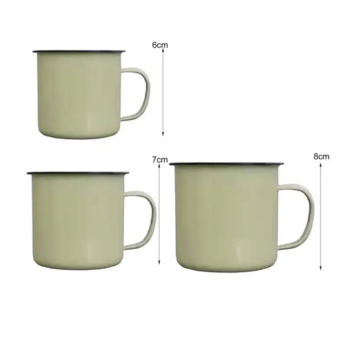 Tasse à café en émail faite à la main