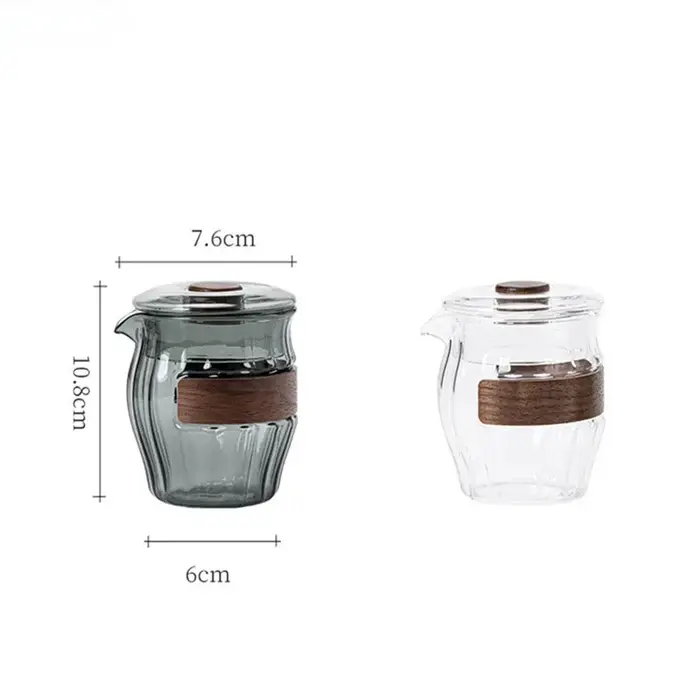 Théière en verre transparent pour bureau