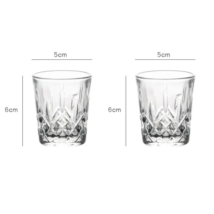 Verres à vin de luxe 50ml/70ml/100ml, verre à whisky sculpté créatif, tasse en verre Transparent exq