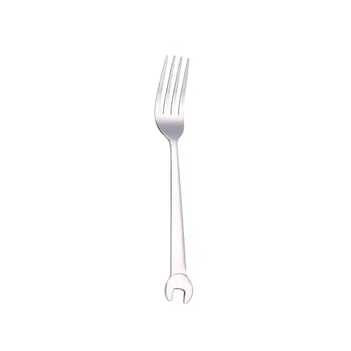 Cuillère à café en forme de clé à bord lisse en acier inoxydable de qualité, couverts pour la maison